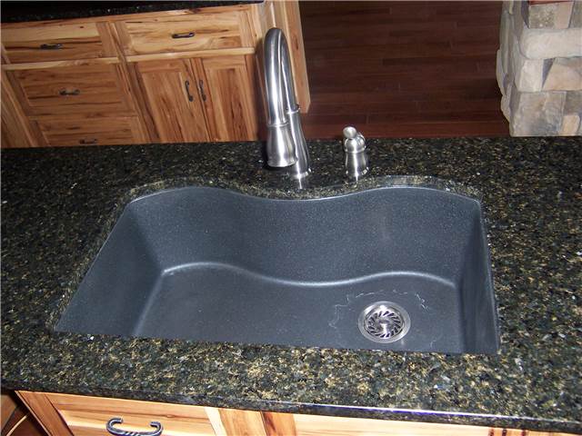 Granite countertop with a composite undermount sink